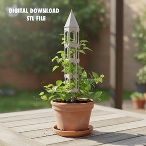 Modulair systeem plantentoren latwerk | Stapelbare klimsteun (digitale download)