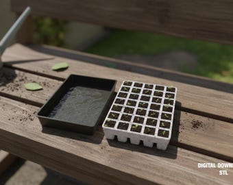 Bandeja de riego automático para semillas STL / Sistema modular de propagación de plántulas