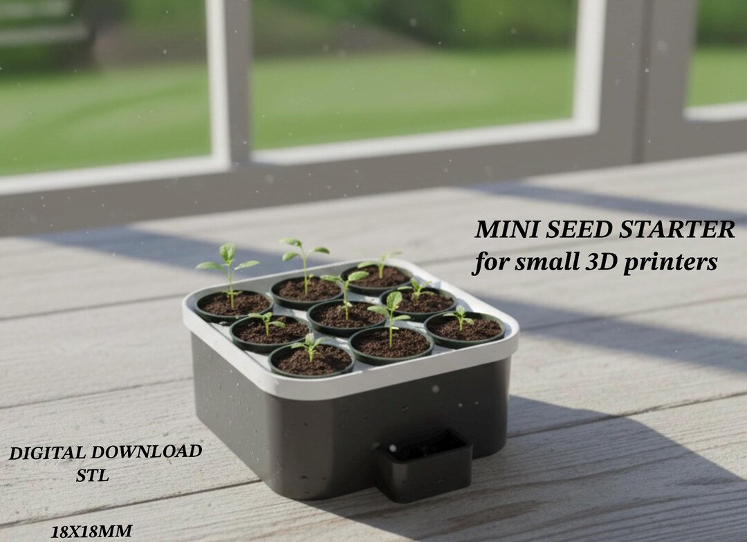 Mini Modular Seed Starting System STL File | Indoor Self-watering Small ...