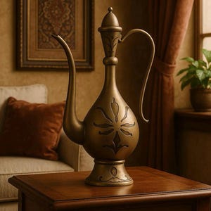 Ottoman Ewer STL | Ornate Embossed Jar, Home Decor (3D Print File)