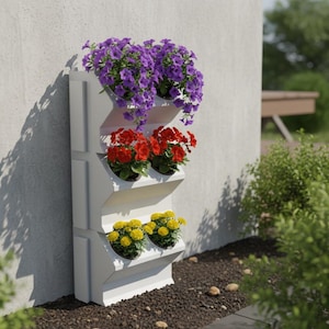 Stackable Vertical Planter STL | Modular Balcony & Garden Pot