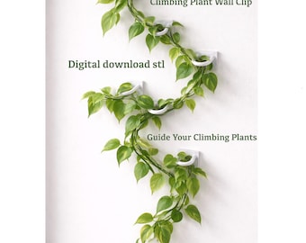 Minimalist Climbing Plant Wall Clip | Indoor Vine Support (Digital Download)