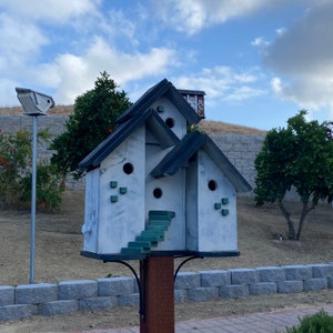 Condo Birdhouse, Large Birdhouse for Outdoors, SPECIAL ORDER, Post Mount Birdhouse, Condo Bird House, Rustic Birdhouse, Backyard Birdhouse As Pictured