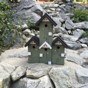 Large Birdhouse for Outdoors, SPECIAL ORDER, Post Mount Birdhouse, Condo Bird House, Rustic Birdhouse, Backyard Birdhouse image 5