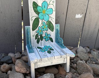 Adirondack Miniature Chair Garden Art - Plant Stand - Home Decor