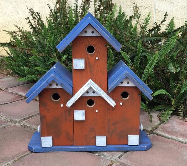 Large Birdhouse for Outdoors, SPECIAL ORDER, Post Mount Birdhouse, Condo Bird House, Rustic Birdhouse, Backyard Birdhouse image 7