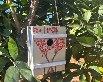 Cigar Box Bird House, Recycled Wood Birdhouse, Birdhouse Cigar Box, Rustic Bird House, Outdoor Birdhouses