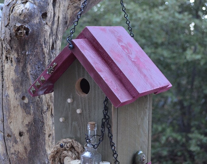 Birdhouse Handmade Functional Cavity Nesting Birds House Etsy