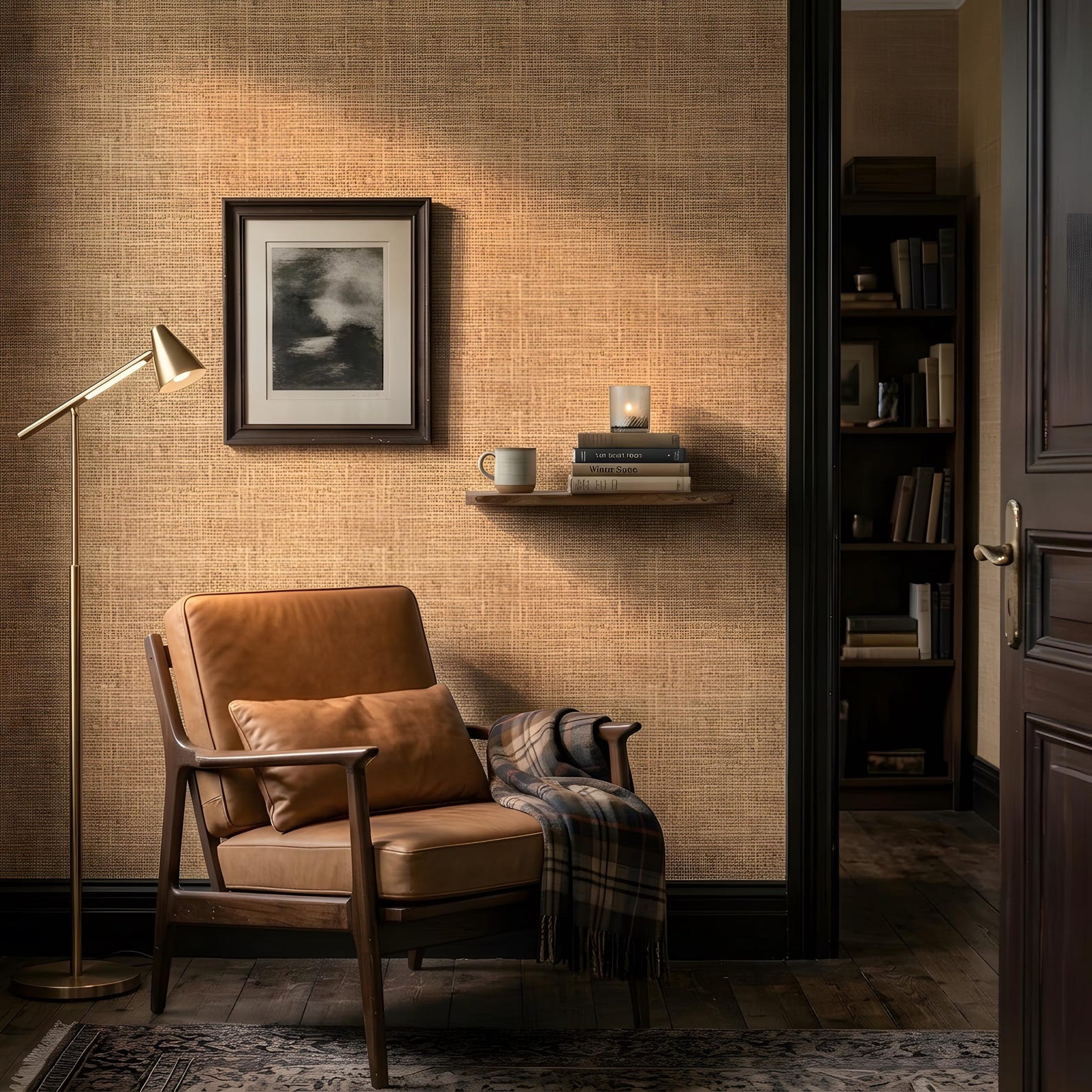 Rustic Burlap Texture Wallpaper, Boho Farmhouse Peel and Stick Wall ...
