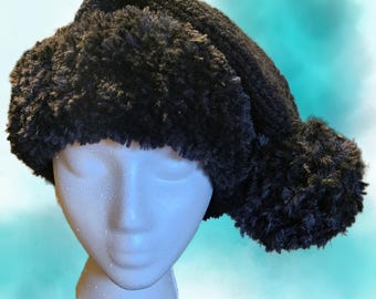 All Black Santa Hat