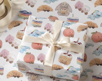 JellyCat Gift Wrap, A3 sized wrapping paper, Gift Wrapping, gift idea.