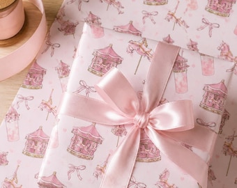 P Louise inspired gift wrap | A3 Wrapping Paper | Pink Carasel | Make Up Lover
