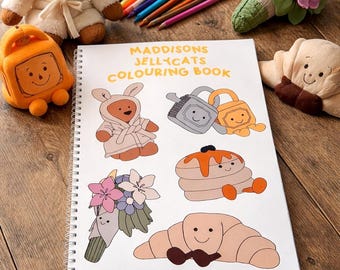 Jellycat colouring book, colouring books for adults, adult colouring book, Jellycat lovers, Jellycat collecters
