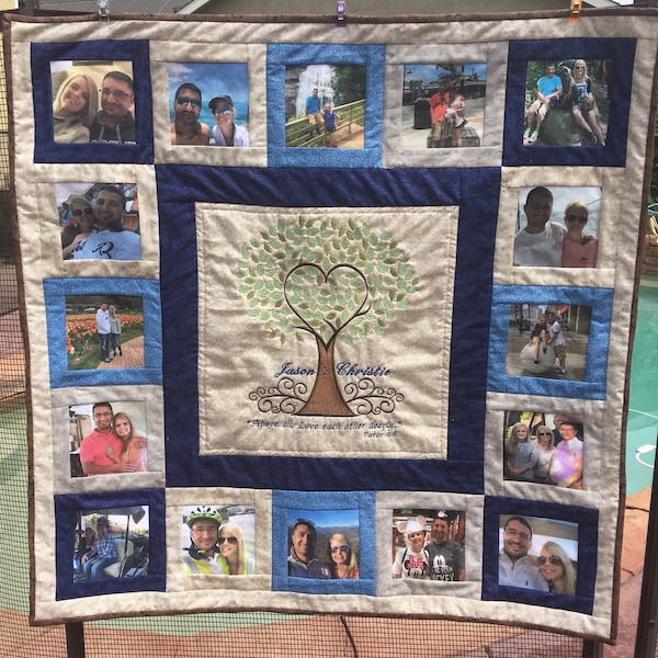 Custom Wedding Quilt Etsy