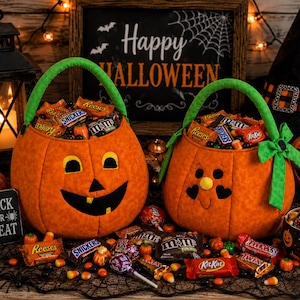Custom Reusable Trick or Treat Bag-personalizing available image 1