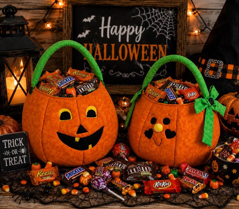 Custom Reusable Trick or Treat Bag-personalizing available image 1