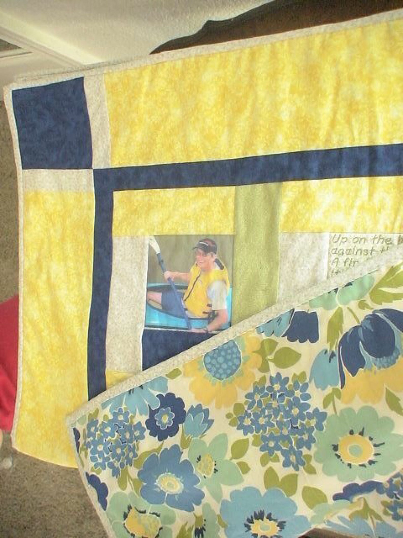 Create Your Own Photo Memory Quilt With Embroidered Sayings Etsy