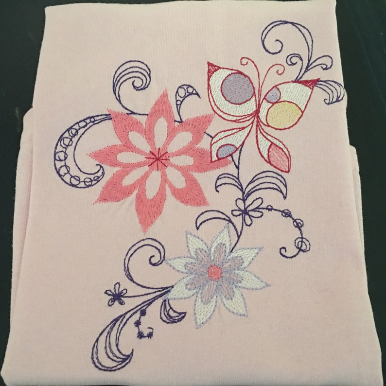 Embroidered Butterfly Motif Shirt