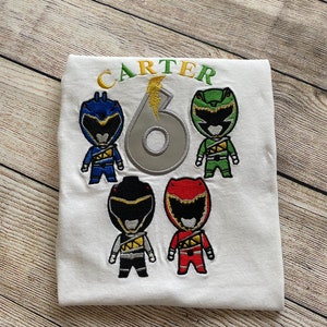 Personalized Ranger Embroidered Birthday Tshirt with Applique number