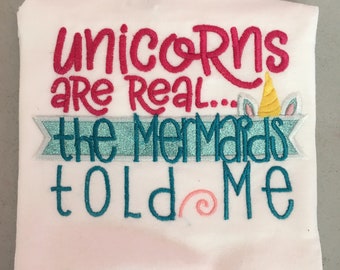 Unicornios son verdaderas camisas applique