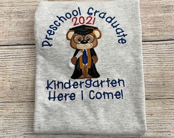 Camiseta de oso de graduación personalizada