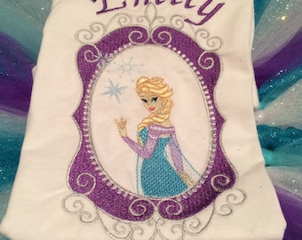 Personalized Frozen Elsa Tshirt