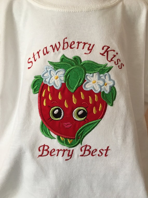 Strawberry Kisses Embroidered Shirt - Etsy