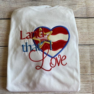 Land That I Love Appliqued  Shirt