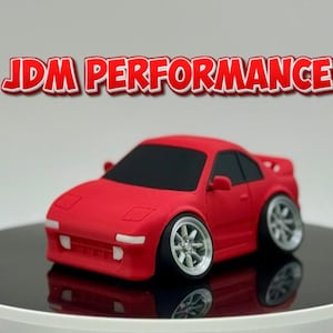 Tooned Mid-Engine Sports Car 3D Printed Model | Retro JDM Style Coupe | Wide Stance Cartoon Car | Desk & Garage Decor