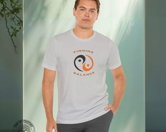 Camiseta unisex Balance | Top Yin Yang | Camiseta minimalista espiritual | Camiseta para una vida consciente | Ropa de estilo de vida zen