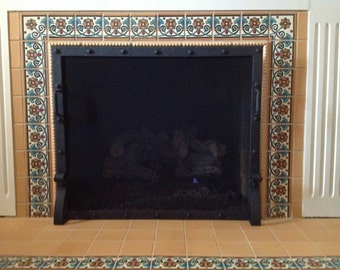 Rivited fireplace screen