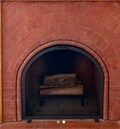 Custom arched fireplace screen, Spark gaurd, wrought iron fireplace screen