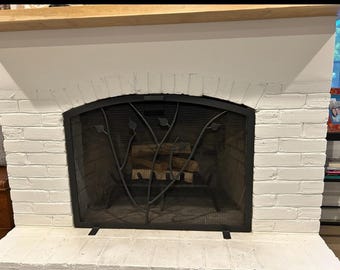 Custom Fire Place Screen with vine