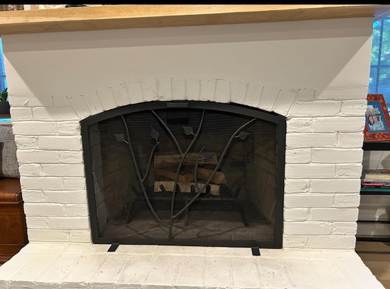 Custom Fire Place Screen with vine