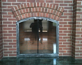 Arched Full View Fireplace Doors.