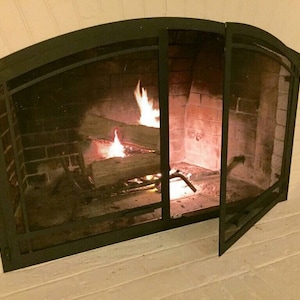 Arched Fireplace Screen Doors