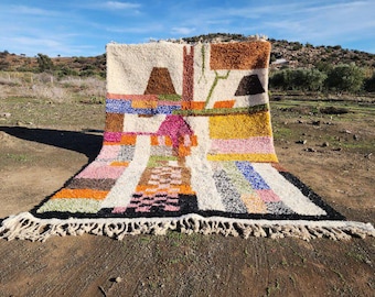 Custom Beni Ourain Rug: Handmade Berber Moroccan Wool Area Rug