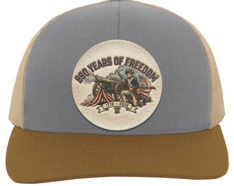 250 Years Freedom Trucker Hat, pet met patriottische Amerikaanse vlag