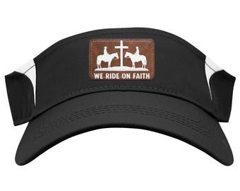 Christian cowboyvizier – westernhoofddeksel 'We Ride On Faith' – Rodeo-uitrusting