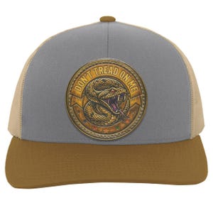 Trampa inte på mig-keps, Gadsden Flag Rattlesnake Trucker-keps, patriotisk snapback
