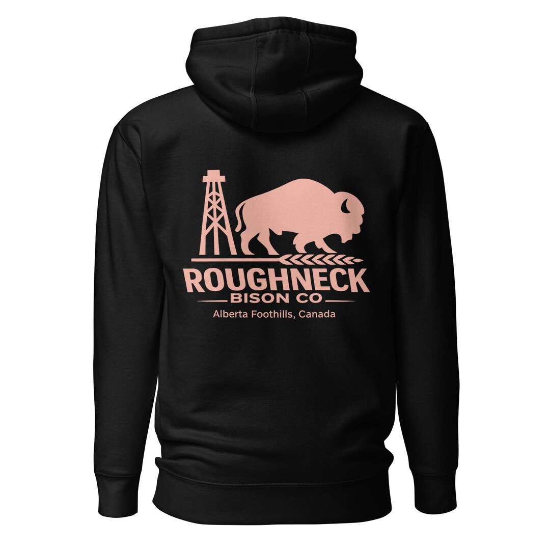 Roughneck Bison Co Hoodie | Alberta Foothills, Canada Unisex Hoodie - Etsy