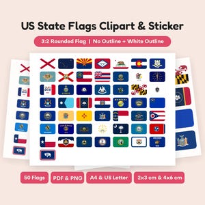 50 imágenes prediseñadas de banderas de los estados de Estados Unidos para imprimir - Bandera redondeada 3:2 (PNG, SVG, PDF)
