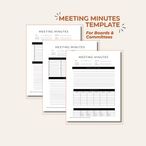 Sjabloon voor verslagen van bestuursvergaderingen voor raden van bestuur en commissies