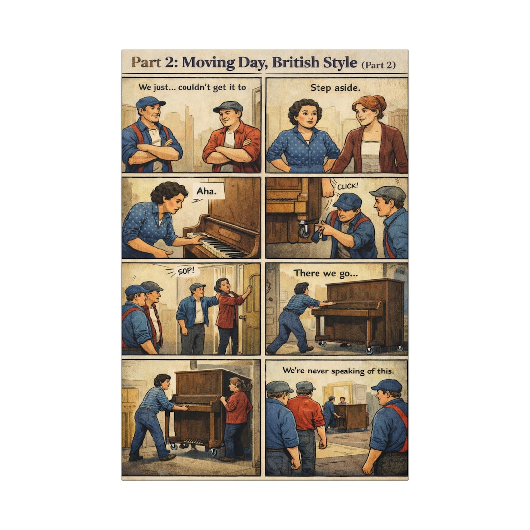 Vintage Comic Strip Moving Day Part 2 Canvas Art Wrap - Etsy