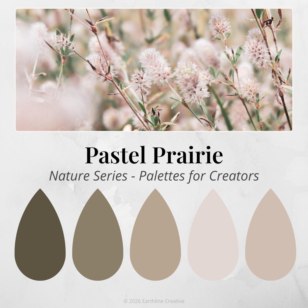 Pastel Prairie Color Palette | Nature Branding, Canva Template (digital ...