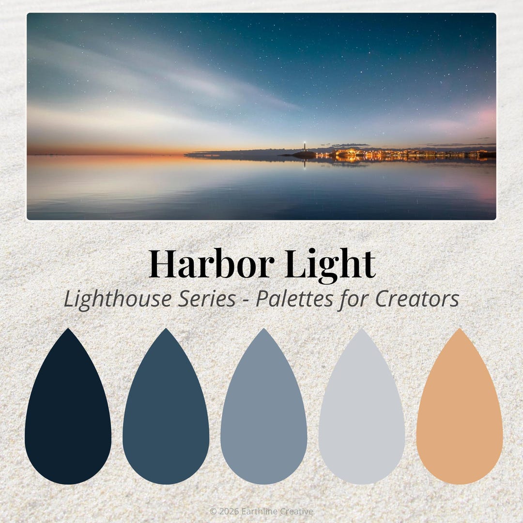 Harbor Light Color Palette | Nature Branding Colors | Canva Template ...