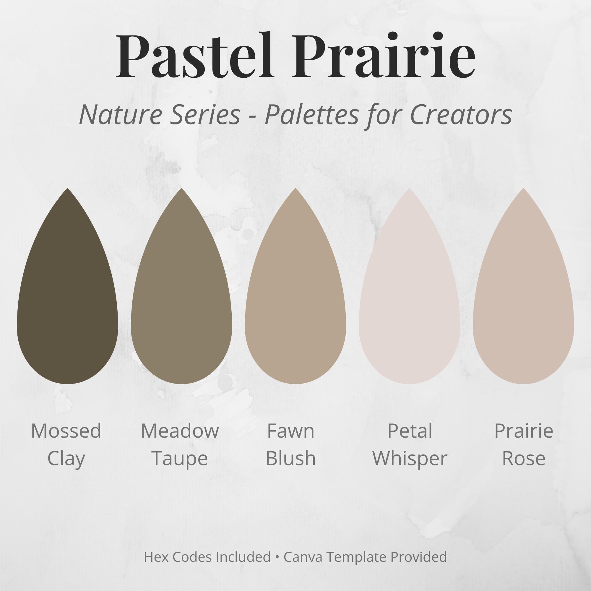Pastel Prairie Color Palette | Nature Branding, Canva Template (digital ...
