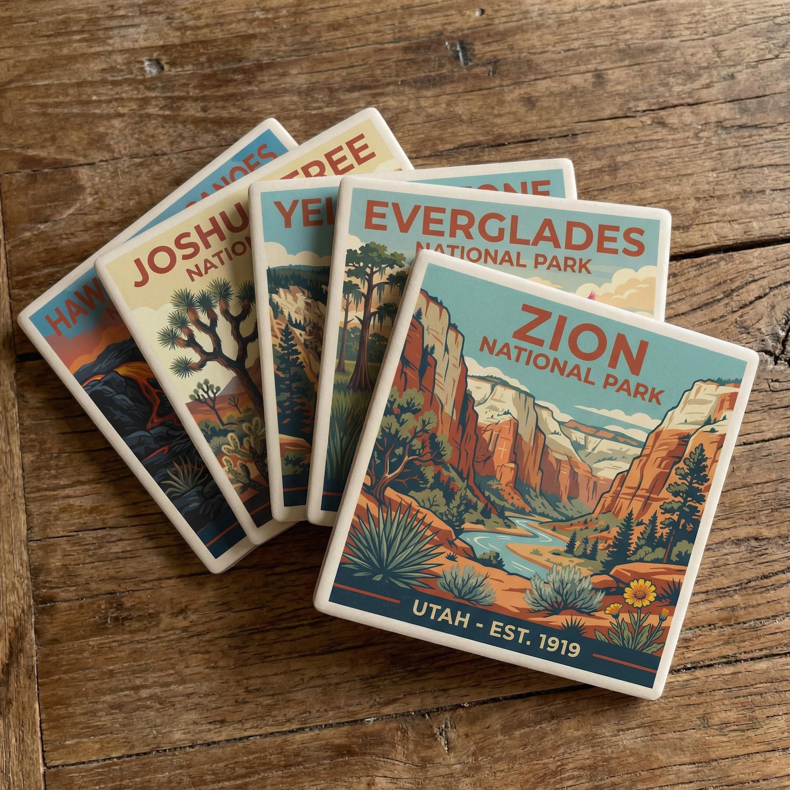 US National Park Drink Coasters