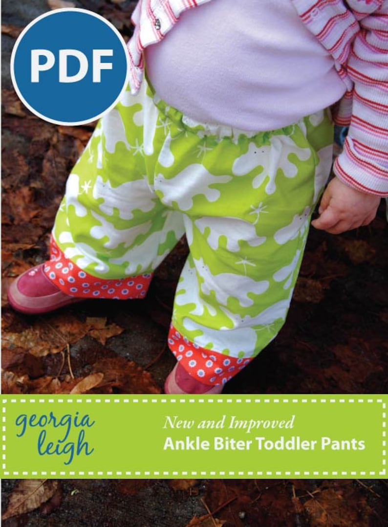 Ankle Biter Toddler Pants PDF Sewing Pattern image 1