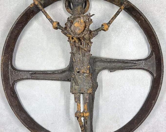 Industrial Salvage Art Crucifix